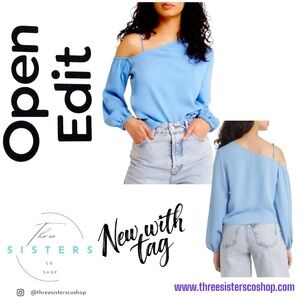 Open Edit Pleated Asymmetric top new with tag